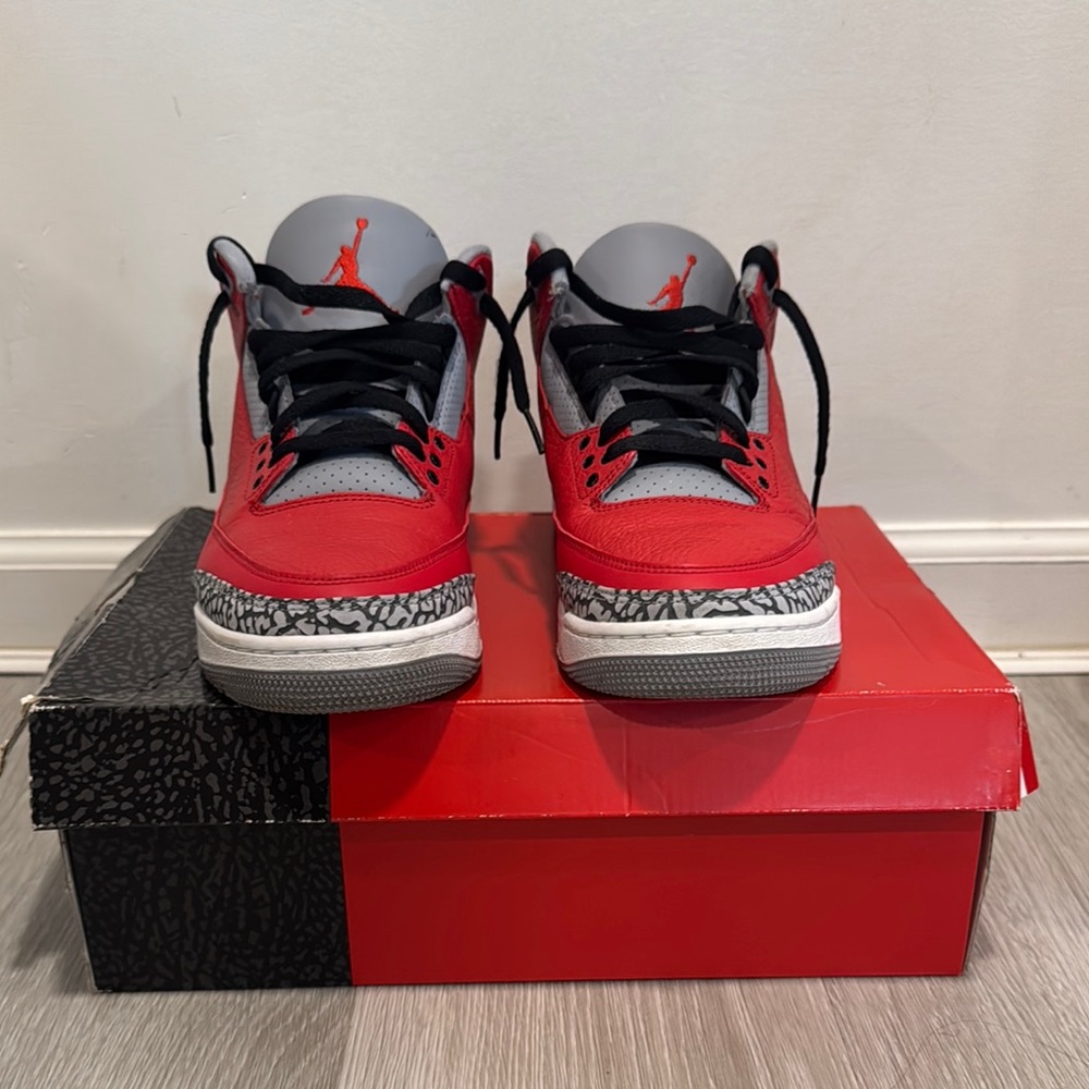 Air Jordan 3 Retro SE 'Unite' Fire Red Red Cement Size 10M